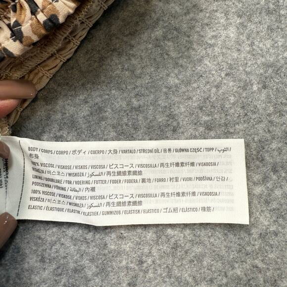 Women's‎ Abercrombie & Fitch Leopard Print Smock Bottom Blouse Size Small - Picture 5 of 11